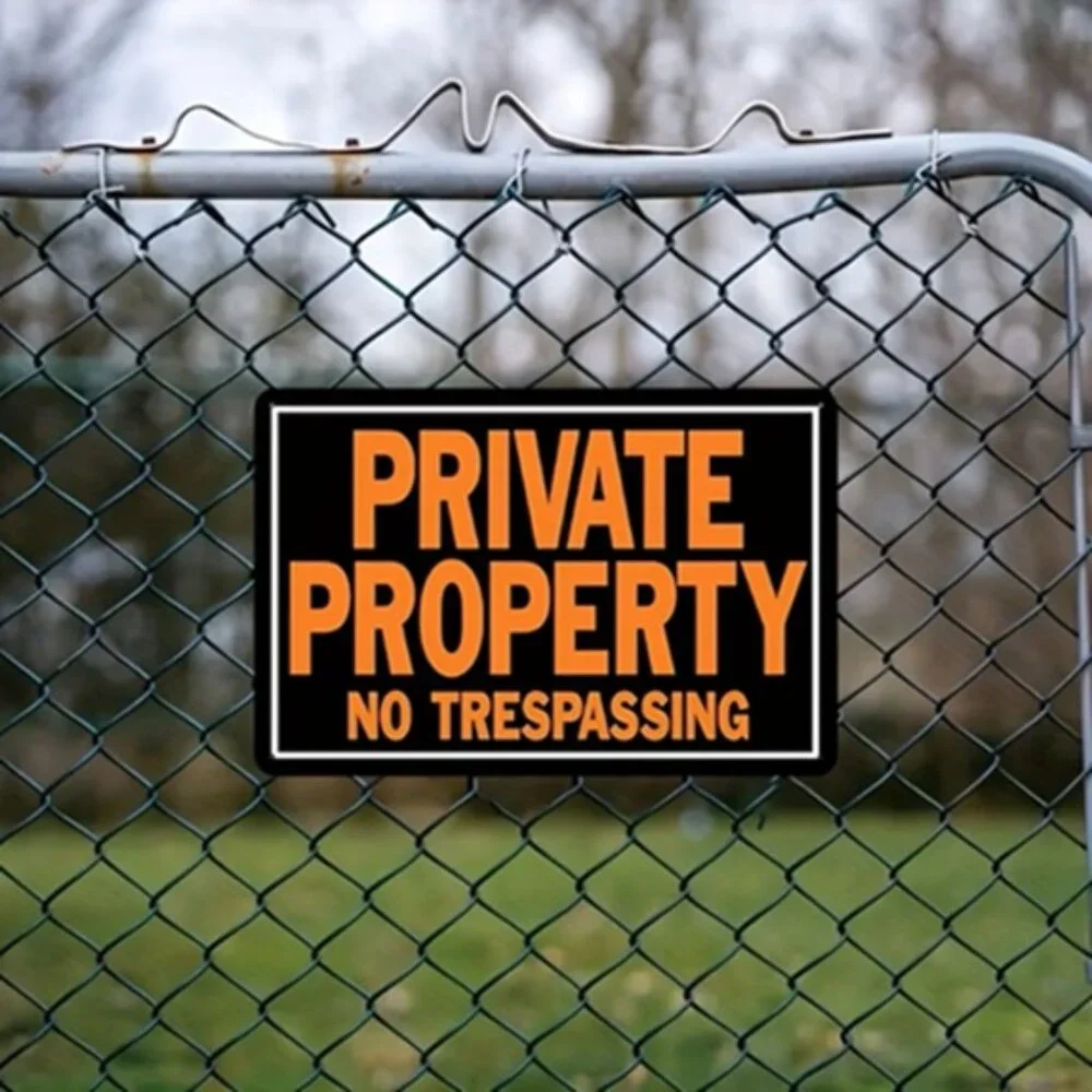 6PK Hot New Private Property Vinyl Sticker Warning Decal